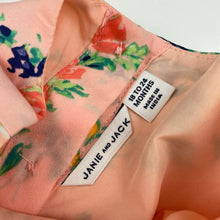 Load image into Gallery viewer, Girls JANIE AND JACK, lined lightweight floral dress, small light mark chest, FUC, size 2, L: 46cm