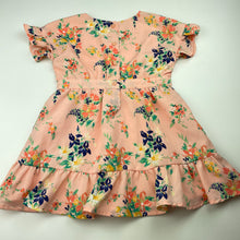 Load image into Gallery viewer, Girls JANIE AND JACK, lined lightweight floral dress, small light mark chest, FUC, size 2, L: 46cm