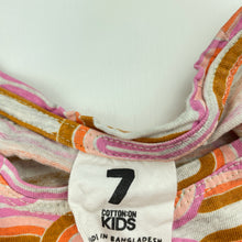 Load image into Gallery viewer, Girls Cotton On, retro print short sleeve dress, EUC, size 7, L: 61cm