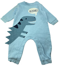 Load image into Gallery viewer, Boys Dymples, fleece lined romper, dinosaur, GUC, size 00,  