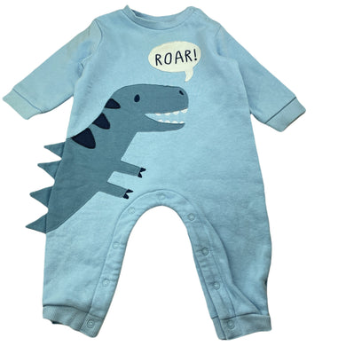 Boys Dymples, fleece lined romper, dinosaur, GUC, size 00,  