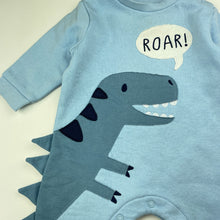 Load image into Gallery viewer, Boys Dymples, fleece lined romper, dinosaur, GUC, size 00,  