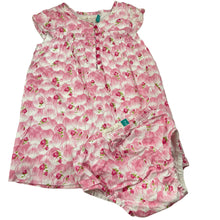 Load image into Gallery viewer, Girls Young Hearts, lined floral cotton dress + bloomers/nappy cover, GUC, size 2, L: 45cm