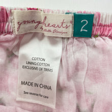 Load image into Gallery viewer, Girls Young Hearts, lined floral cotton dress + bloomers/nappy cover, GUC, size 2, L: 45cm