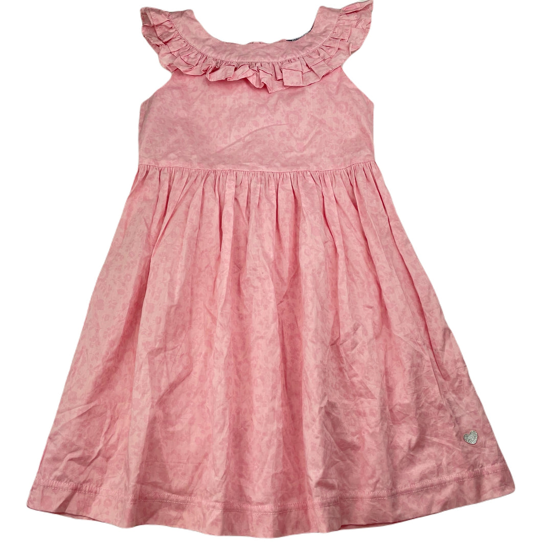 Girls Papoose, lightweight floral cotton dress, EUC, size 5, L: 61cm