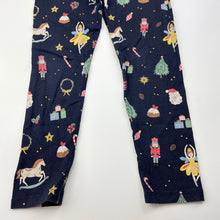 Load image into Gallery viewer, Girls Target, navy Christmas leggings, Inside leg: 41cm, GUC, size 5,  