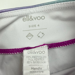 Girls Ell & Voo, cropped sports / activewear leggings, Inside leg: 29cm, GUC, size 4,  