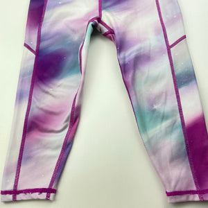 Girls Ell & Voo, cropped sports / activewear leggings, Inside leg: 29cm, GUC, size 4,  