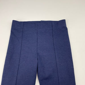 Girls navy, stretchy pants / bottoms, elasticated, labels removed, Inside leg: 32,5cm, W: 24.5cm across unstretched, GUC, size 3,  