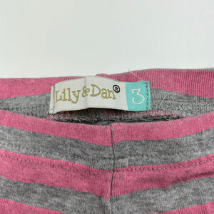 Girls Lily & Dan, striped pyjama pants / bottoms, FUC, size 3,  