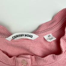 Load image into Gallery viewer, Girls Country Road, waffle cotton long sleeve henley top, GUC, size 12,  