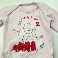 Load image into Gallery viewer, Girls pink, cotton bodysuit / romper, GUC, size 000,  