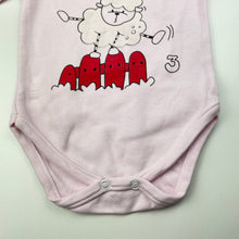 Load image into Gallery viewer, Girls pink, cotton bodysuit / romper, GUC, size 000,  