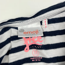 Load image into Gallery viewer, Girls Cotton On, navy stripe cotton t-shirt / top, FUC, size 11,  
