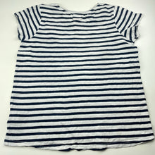 Load image into Gallery viewer, Girls Cotton On, navy stripe cotton t-shirt / top, FUC, size 11,  