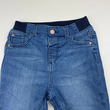 Load image into Gallery viewer, unisex Target, blue stretch denim jeans, elasticated, Inside leg: 30cm, EUC, size 2,  