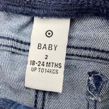 Load image into Gallery viewer, unisex Target, blue stretch denim jeans, elasticated, Inside leg: 30cm, EUC, size 2,  