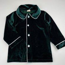 Load image into Gallery viewer, unisex KIDS TALES, green velvet pyjama top &amp; bottoms, EUC, size 2,  