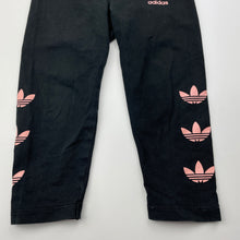 Load image into Gallery viewer, Girls Adidas, stretchy leggings, elasticated, wash fade, Inside leg: 28cm, FUC, size 1,  