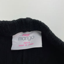 Load image into Gallery viewer, Girls Mango, textured leggings, elasticated, Inside leg: 39cm, GUC, size 4,  