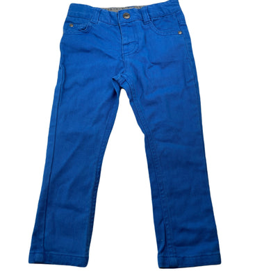 Boys Sprout, blue cotton pants, adjustable, Inside leg: 34cm, GUC, size 1,  
