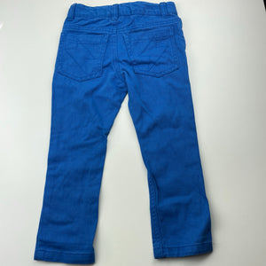 Boys Sprout, blue cotton pants, adjustable, Inside leg: 34cm, GUC, size 1,  