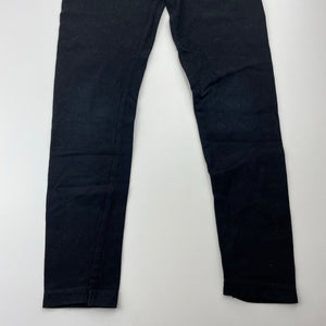Girls Clothing & Co, black stretchy leggings, Inside leg: 48cm, GUC, size 8,  