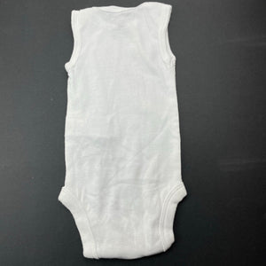 unisex Carters, white cotton singletsuit / romper, EUC, size 0000,  