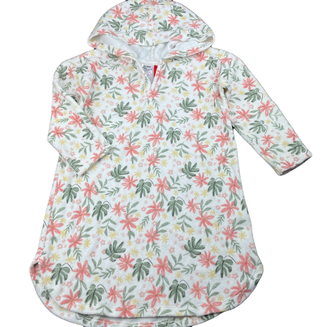 Girls Anko, floral hooded beach cover / top, EUC, size 2,  