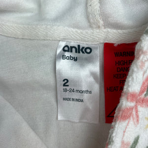 Girls Anko, floral hooded beach cover / top, EUC, size 2,  