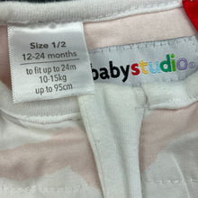 Load image into Gallery viewer, Girls Baby Studio, wadded cotton sleepsuit, no Tog rating, GUC, size 1-2,  