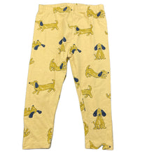 Load image into Gallery viewer, Girls Target, stretchy organic cotton blend leggings, dogs, GUC, size 1,  