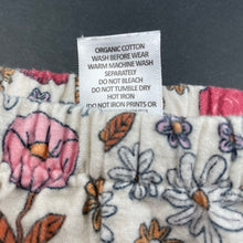 Load image into Gallery viewer, Girls Target, flannel organic cotton floral pyjama pants, GUC, size 00,  