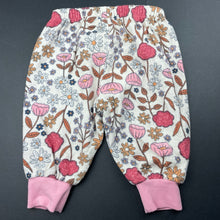 Load image into Gallery viewer, Girls Target, flannel organic cotton floral pyjama pants, GUC, size 00,  