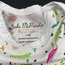 Load image into Gallery viewer, Girls Suki McMaster, stretchy bamboo blend bodysuit / romper, GUC, size 00,  