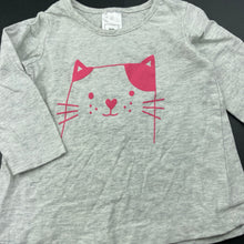 Load image into Gallery viewer, Girls Kids &amp; Co, cotton long sleeve t-shirt / top, cat, EUC, size 0,  