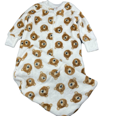 unisex Dymples, soft fleece sleeping bag, bears, GUC, size 0-1,  