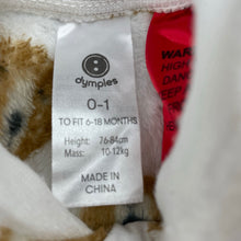 Load image into Gallery viewer, unisex Dymples, soft fleece sleeping bag, bears, GUC, size 0-1,  