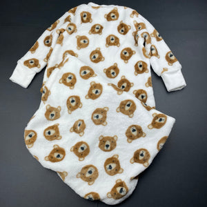 unisex Dymples, soft fleece sleeping bag, bears, GUC, size 0-1,  