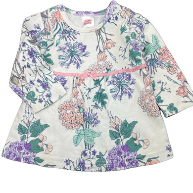 Girls Ollies Place, floral cotton long sleeve top, GUC, size 00,  