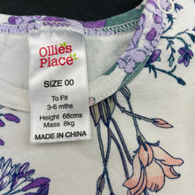 Load image into Gallery viewer, Girls Ollies Place, floral cotton long sleeve top, GUC, size 00,  