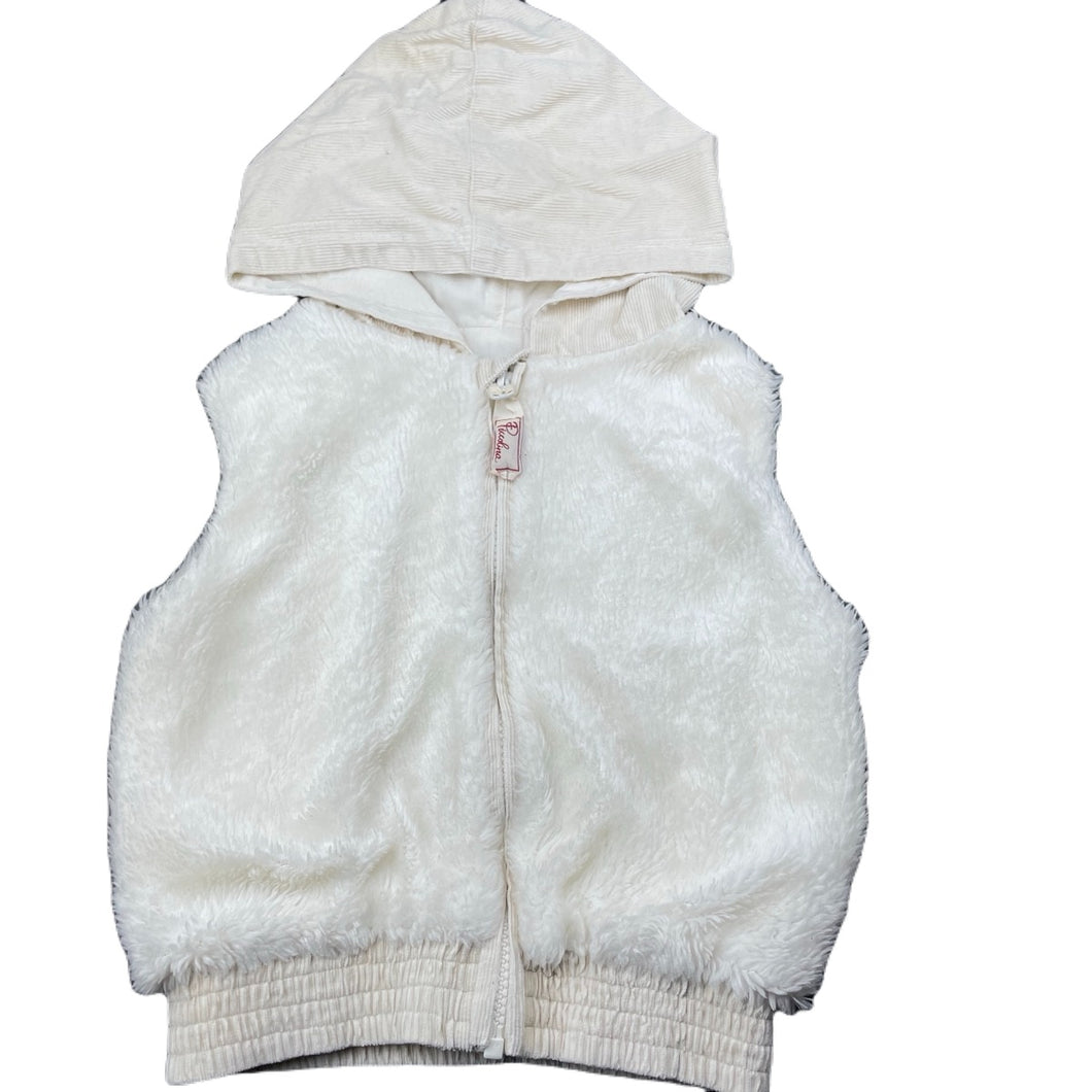 Girls Piccolina, cotton lined fleece hooded vest / jacket, GUC, size 5,  