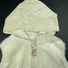 Load image into Gallery viewer, Girls Piccolina, cotton lined fleece hooded vest / jacket, GUC, size 5,  