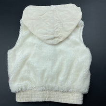 Load image into Gallery viewer, Girls Piccolina, cotton lined fleece hooded vest / jacket, GUC, size 5,  