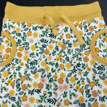 Load image into Gallery viewer, Girls Baby Berry, fleece lined floral pants, elasticated, FUC, size 0,  
