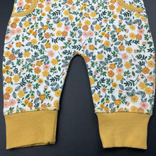Load image into Gallery viewer, Girls Baby Berry, fleece lined floral pants, elasticated, FUC, size 0,  