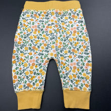 Load image into Gallery viewer, Girls Baby Berry, fleece lined floral pants, elasticated, FUC, size 0,  
