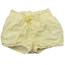 Load image into Gallery viewer, Girls GAP, lined yellow stripe cotton shorts, elasticated, GUC, size 2,  