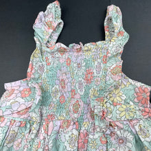 Load image into Gallery viewer, Girls Anko, lined floral cotton summer dress, GUC, size 1, L: 43cm