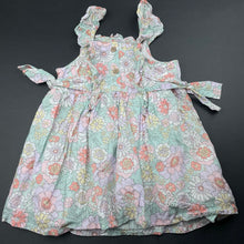 Load image into Gallery viewer, Girls Anko, lined floral cotton summer dress, GUC, size 1, L: 43cm